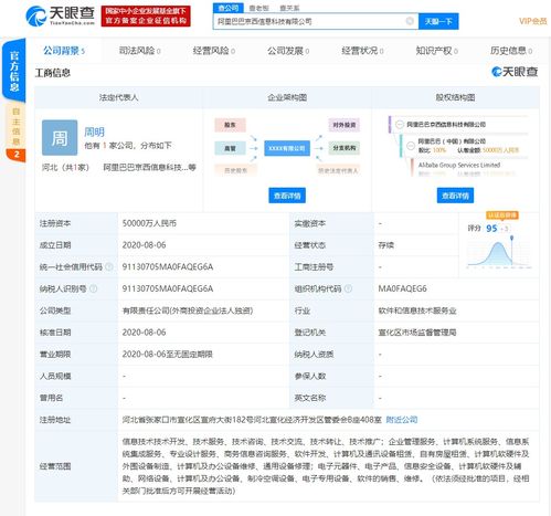 阿里巴巴成立注冊資本5億元全資子公司，聚焦計算機軟硬件領域